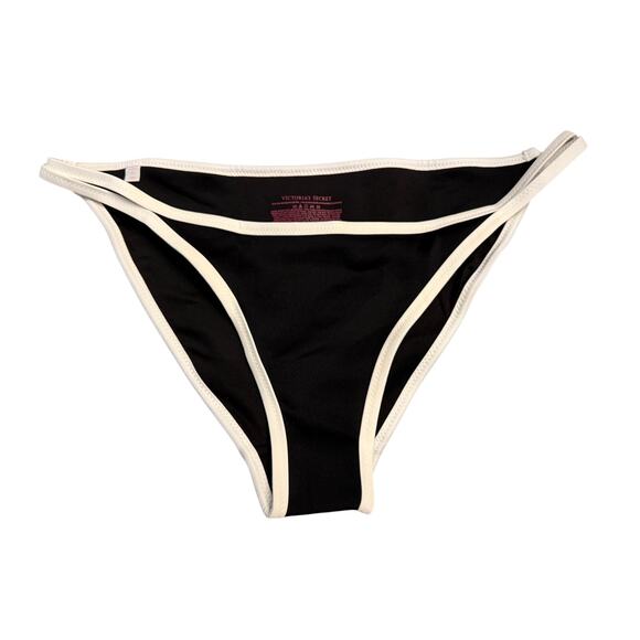 Victoria's Secret Other - Victoria’s Secret Bikini Bottom Women’s Sz L Black White Colorblock Swimwear NEW